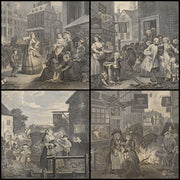 William Hogarth Set Of Copper Engravings The Four Times Of Day